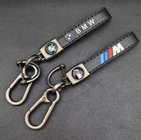 Leather Metal BMW Keychains