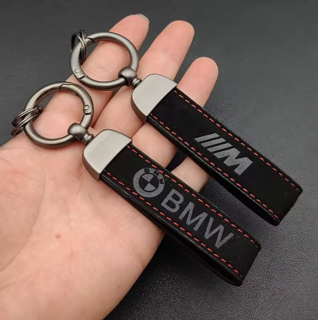 Leather Metal BMW Keychains