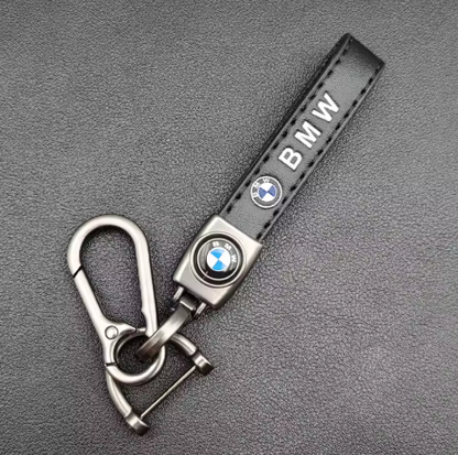 Leather Metal BMW Keychains