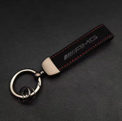 Leather Metal Mercedes Keychains