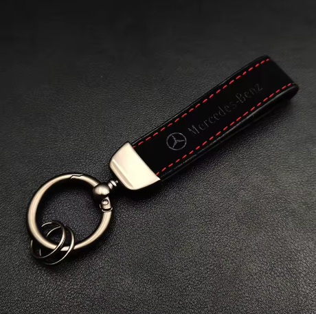 Leather Metal Mercedes Keychains