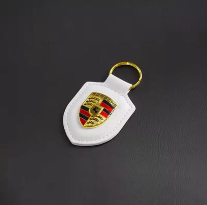 Porsche Leather Keychain