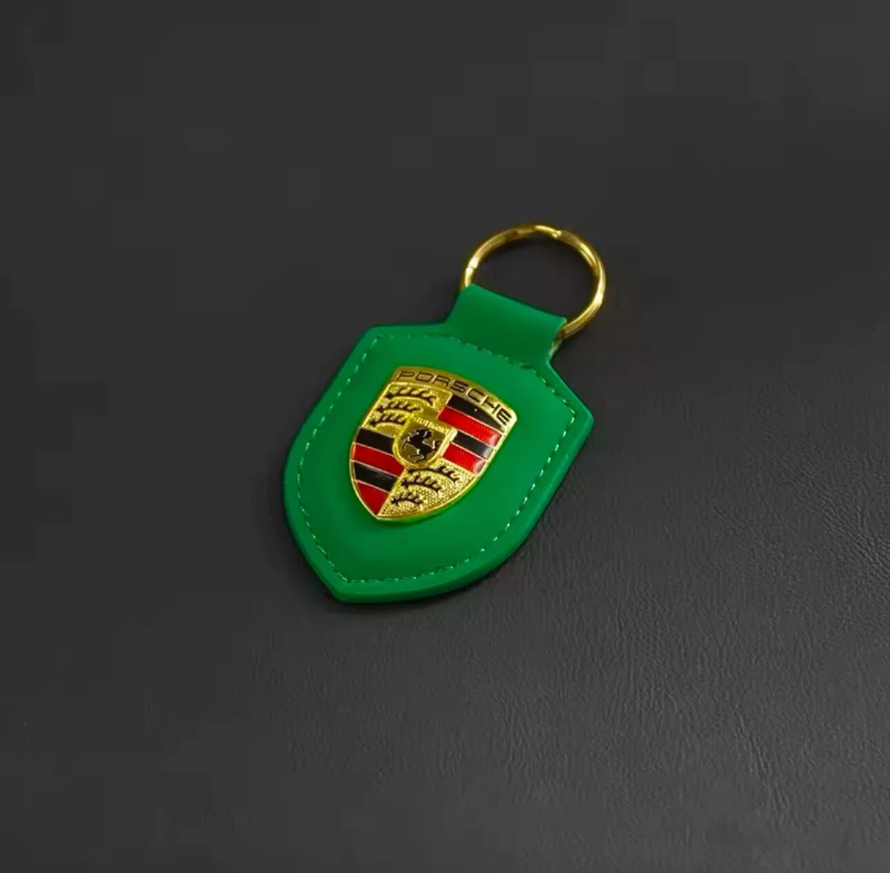 Porsche Leather Keychain