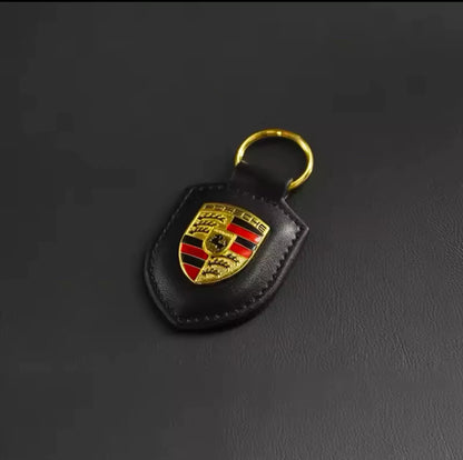 Porsche Leather Keychain